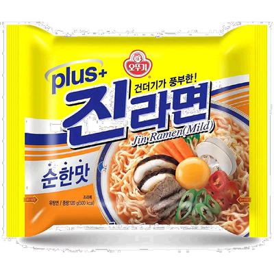 韩国直邮OTTOGI不倒翁金拉面韩式方便面速食袋装泡面真拉面