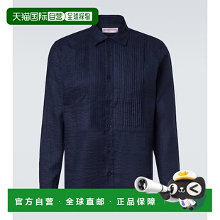 1h可退 香港直邮Orlebar Brown 男士 Giles 棉质亚麻衬衫