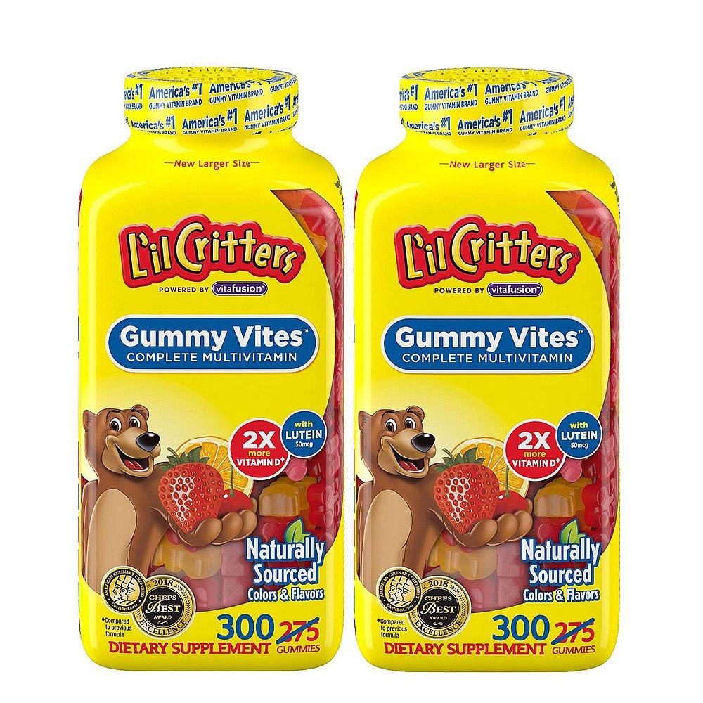 美国直邮L'il Critters小熊儿童多种维生素软糖300粒两瓶装