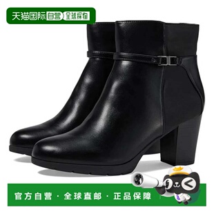 自营Women's Anne Klein Romi Boots Black Round Toe Side Zip A