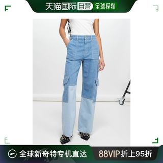 香港直邮潮奢 GANNI 甘尼 女士Angi 拼布有机棉牛仔裤