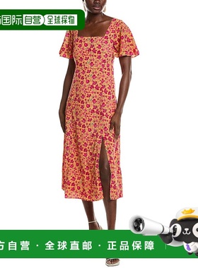 自营 anna kay安娜 凯 罗克珊 米迪连衣裙-橙色 美国奥莱直发