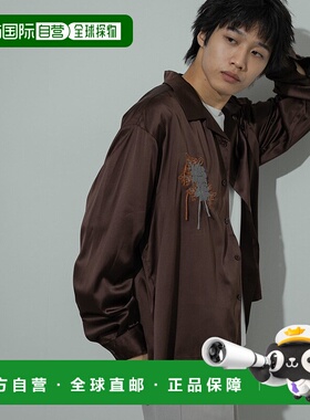 日本直邮SENSE OF PLACE 男士植物刺绣长袖衬衫 AA4613S011