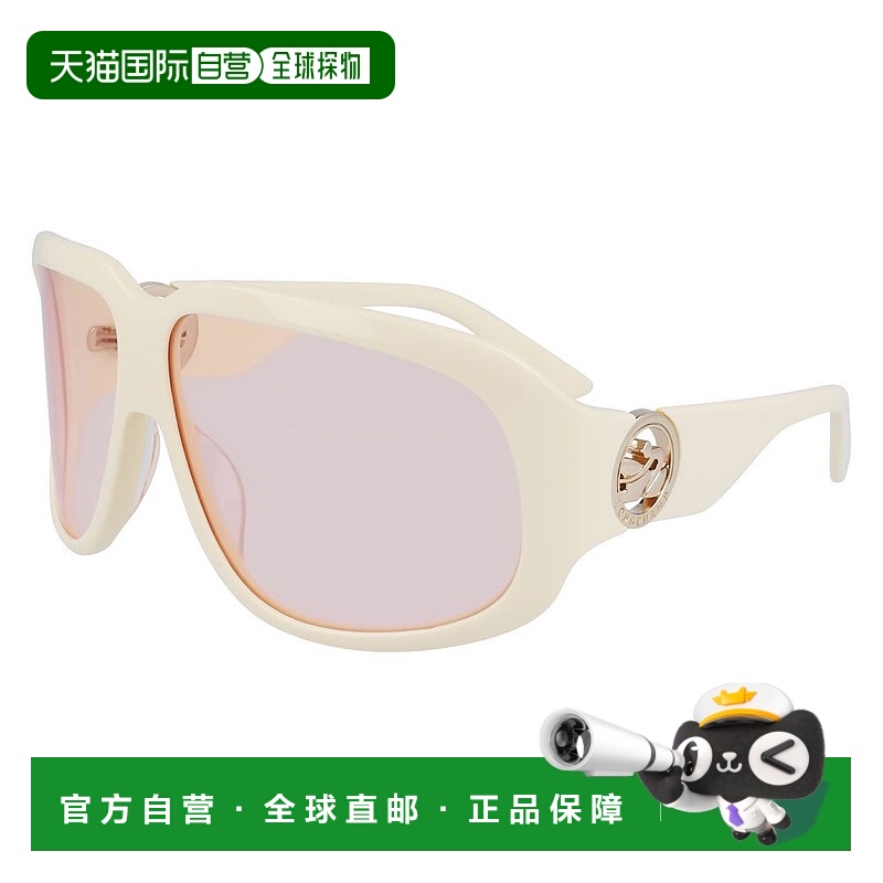 自营 Longchamp 醋酸纤维女士太阳镜 - 白色 美国奥莱直发