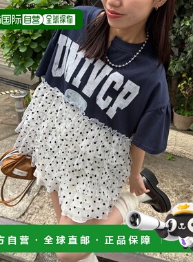 日本直邮CIAOPANIC 女装 波点薄纱拼接学院风T恤 CPZ1061506A0003