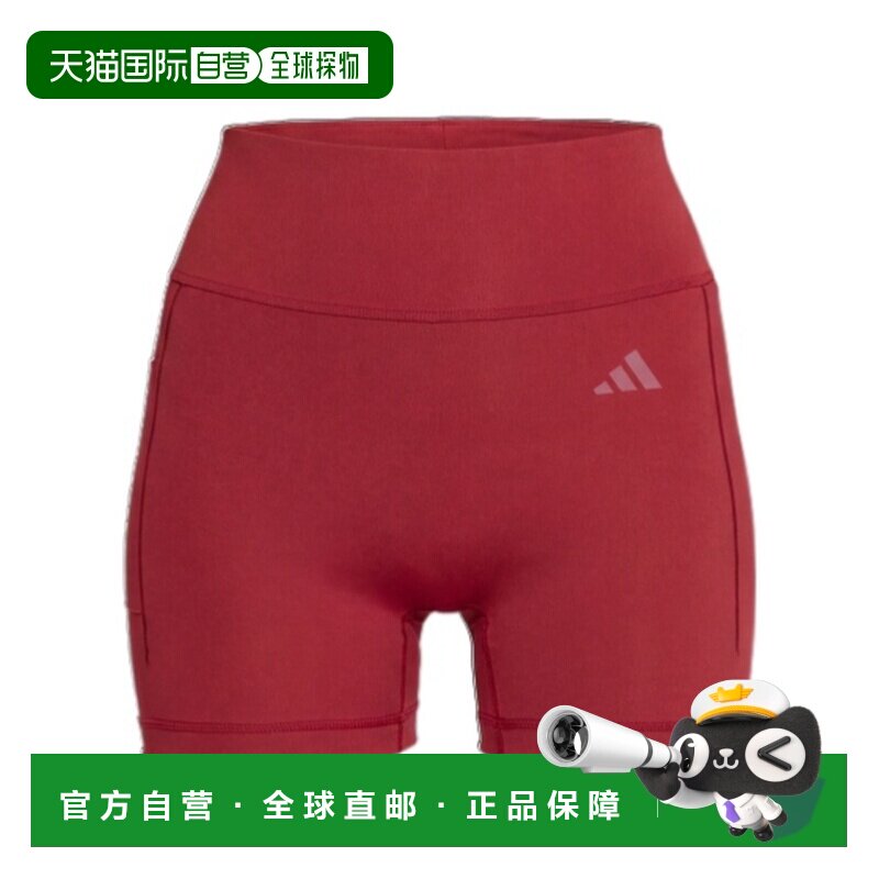 香港直邮ADIDAS 女士运动裤 KE7345 SS2026 红色 高腰短裤紧身裤