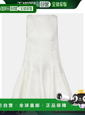 1h可退 香港直邮KHAITE 女士 Mags 真丝迷你连衣裙 white白色 舒