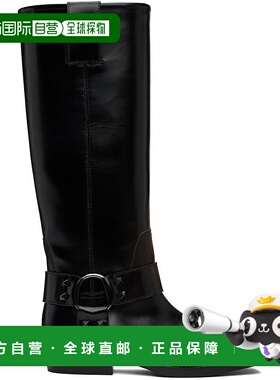 1h可退 【美国直邮】Valentino Garavani 黑色 Rockstud 高筒机车