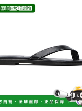 香港直邮潮奢 aeyde 女士 黑色 Melody Leather Toe-Post 人字拖