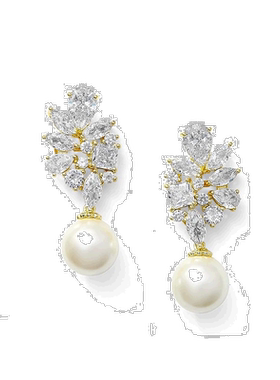 自营liv oliver18k 金榄尖形水晶耳环 - 金 【美国奥莱】直发配饰