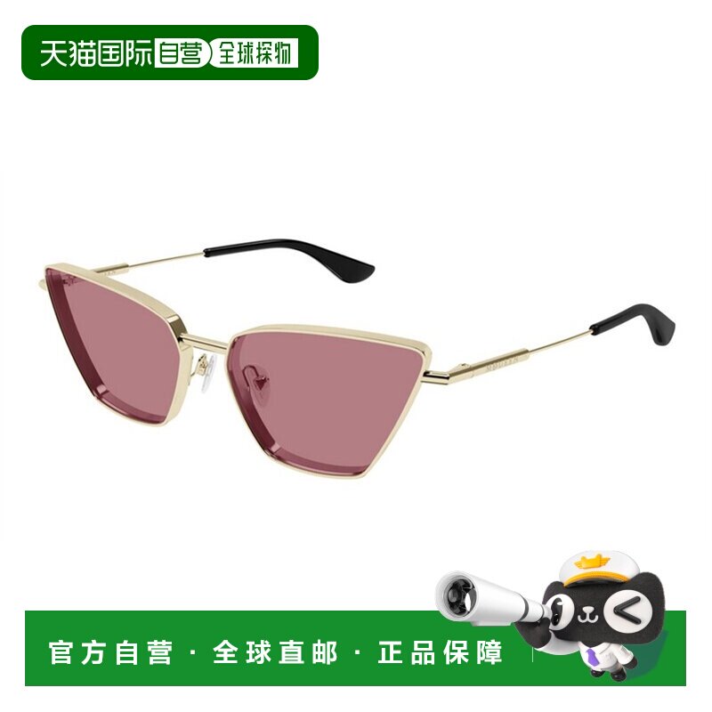 1h可退 香港直邮mcqueen 亚历山大 麦昆 女士 猫眼太阳镜 AM0501S