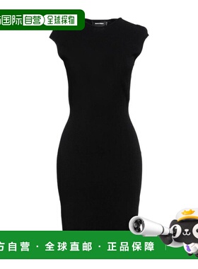 1h可退 香港直邮Dsquared2 二次方 女士 短款连衣裙 black黑色 舒