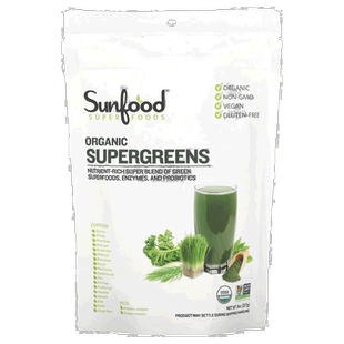 香港直发Sunfood营养粉含螺旋藻健康美味鲜甜补充能量易吸收227g