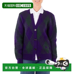皇家ip图案 自营 Intarsia针织V领羊毛开衫 Argyle 美国 Burberry
