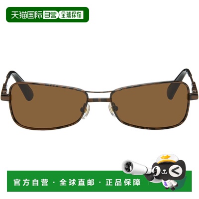 香港直邮Jacquemus 男士 棕色 Les Lunettes Stazione 太阳镜 JAC