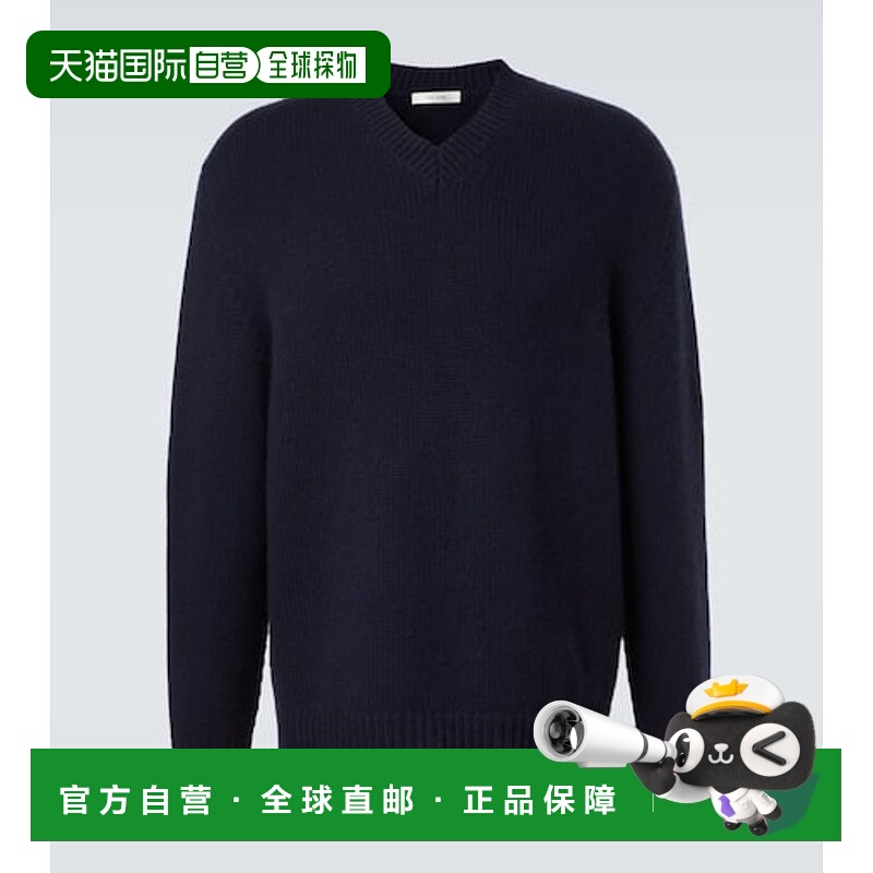 香港直邮The Row 男士 Creed 羊绒毛衣 blue蓝色 舒适时尚