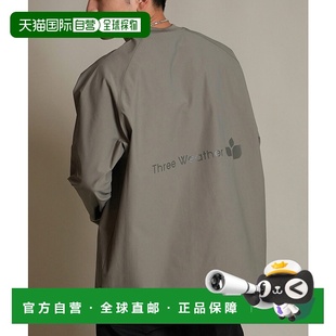 男女同款 WEATHER 长袖 T恤 宽 1h可退 背面大logo 日本直邮THREE