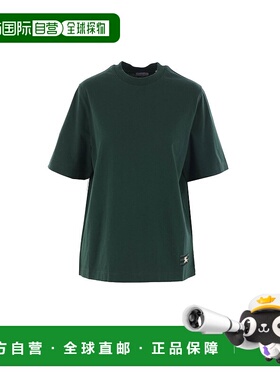 1h可退 香港直邮Burberry 巴宝莉 女士 T恤 8079884 green绿色 舒