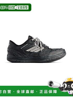 欧洲直邮BALENCIAGA（2025）女士Hamptons破洞黑色运动鞋巴黎世家