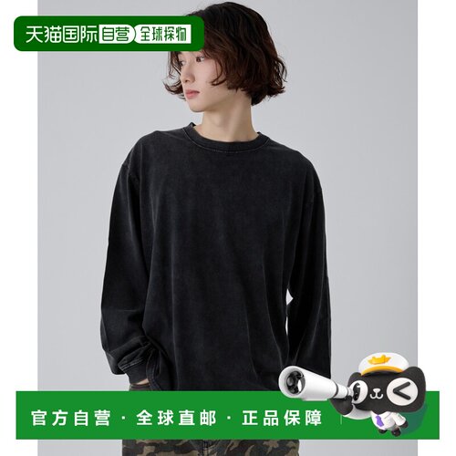 日本直邮WEGO 男女同款 纯棉长袖圆领T恤 WE26AU0【付后1h可退】