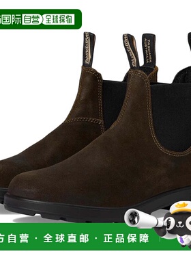 自营Men's Blundstone 1615 Boots Olive Suede Round Toe Ankle