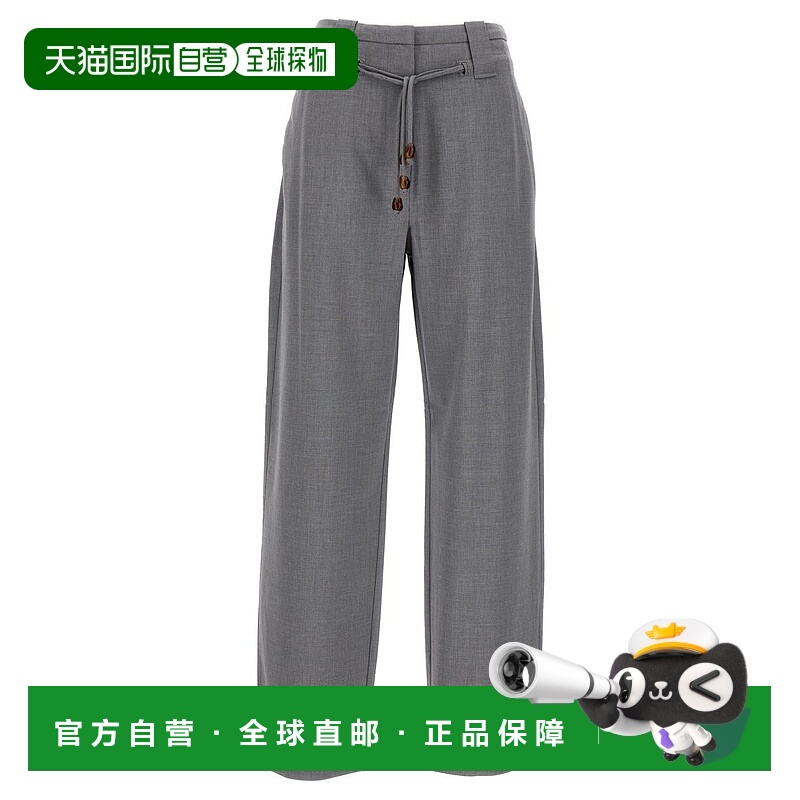 香港直邮GANNI 女士休闲裤 F8165921 AW2023 灰色 GANNI 'Drapey'