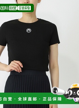 日本直邮MARINE SERRE 圆领T恤 黑色 女士 wtt012a cjer0008 bk99