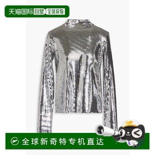 MFPTO00919 香港直邮潮奢 Maje 女士 金属感针织上衣