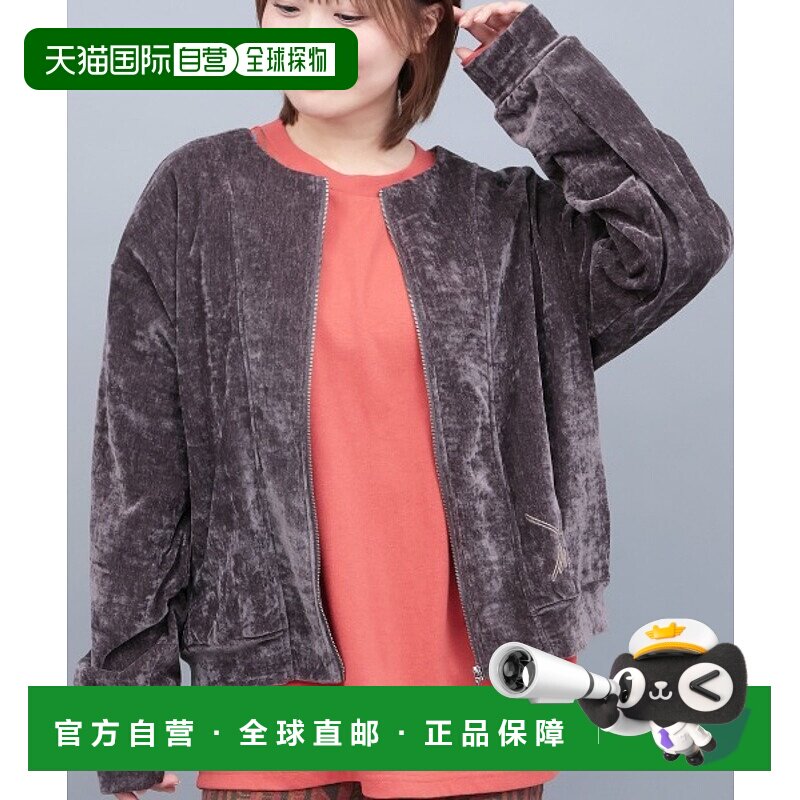 日本直邮titicaca 女装 宽松圆领半拉链开衫 镂空蕾丝刺绣设计 OW