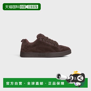 自营1h可退 欧洲直邮CELINE赛琳 亨廷顿低帮小牛皮绒面革网布运动