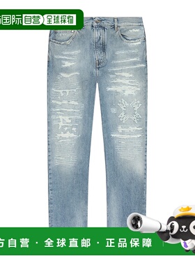 香港直邮Amiri 腰带环牛仔裤 AMDNGH1070直筒裤