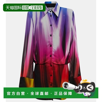 1h可退 香港直邮The Attico 女士 Margot 印花乔其纱迷你连衣裙