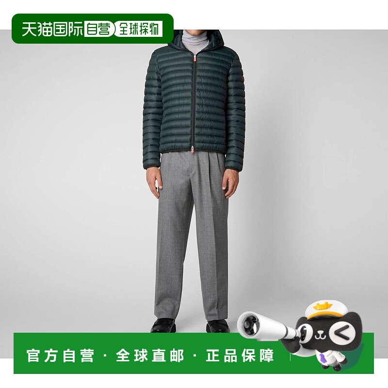 自营 save the duck男士绿色羽绒连帽外套 - 绿色 美国奥莱直发