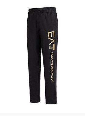 香港直邮Armani阿玛尼男士休闲裤黑色印花徽标棉质8NPPC2PJ05Z