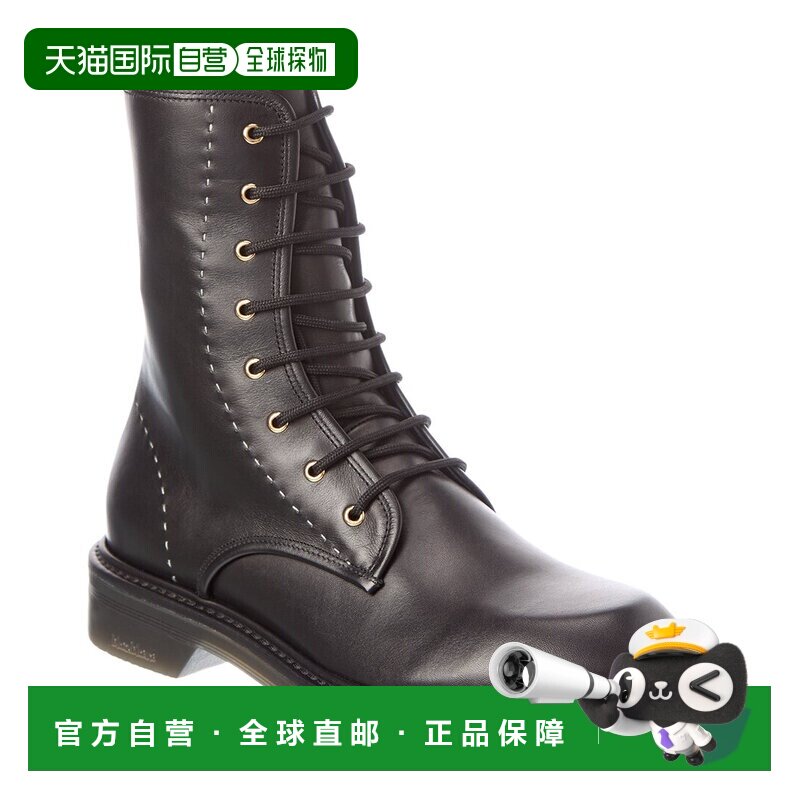 自营Max Mara皮革短靴-黑色 美国奥莱直发图片