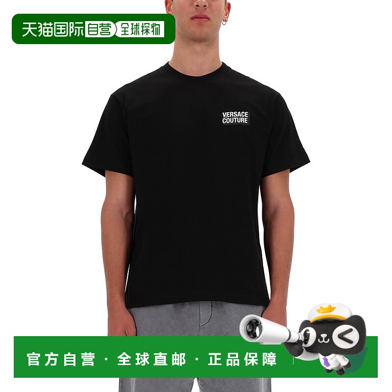 1h可退 香港直邮VERSACE JEANS 男士T恤 79GAHP10CJ01P899 AW2025