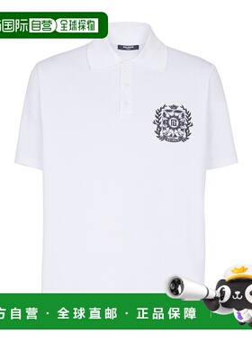 香港直邮Balmain 印花棉质 Polo 衫 FH1GC035GE96