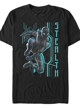 美国直邮Fifth Sun 漫威男款蜘蛛侠英雄远征隐形连体服短袖 T 恤