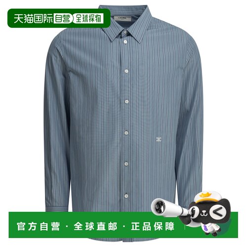 1h可退 香港直邮CELINE 男士衬衫 RC0D93I03GDL1 SS2026 浅蓝色 S