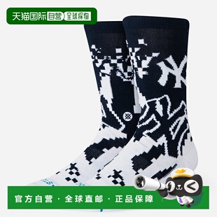 日本直邮STANCE SOCKS PIXEL 纽约洋基队袜子像素图案纽约洋基队A