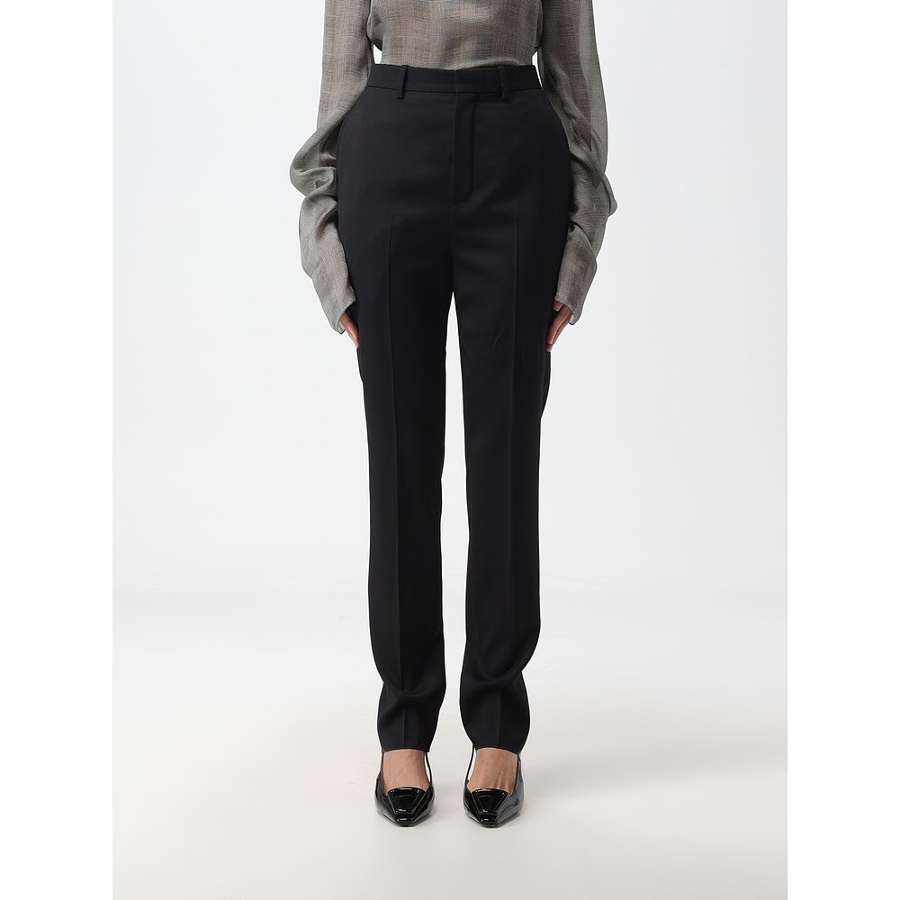 潮奢 Saint Laurent 圣罗兰 女士 腰带环休闲裤 766158Y2F35