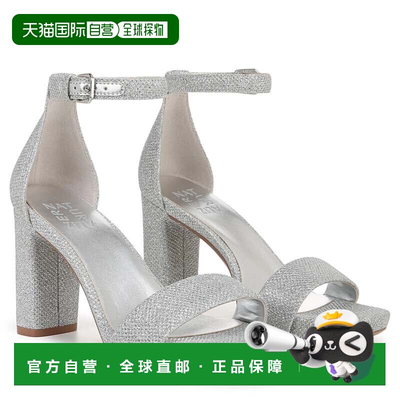 自营Naturalizer Joy G1728F4025凉鞋女士宽银色脚踝绑带ZOGG3533图片