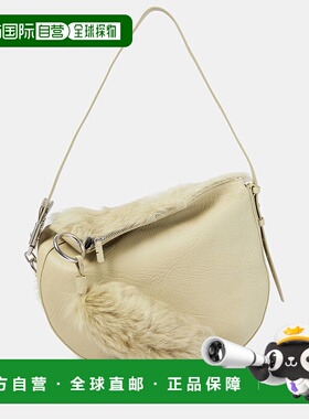 1h可退 香港直邮潮奢 Burberry 巴宝莉 女士 Knight 中号皮毛饰边