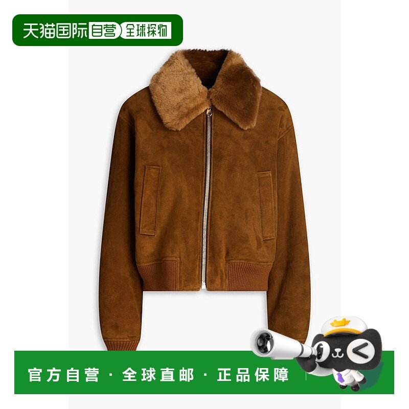 1h可退 香港直邮Sandro 女士 毛羊皮夹克 SFPOU00523CAMEL