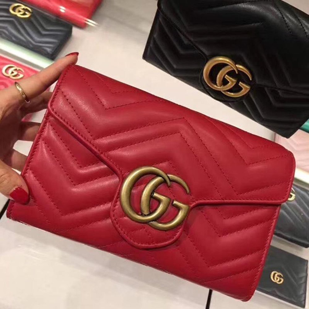 GucciGUCCI古驰红色皮革单肩包 474575-DTD1T-6433