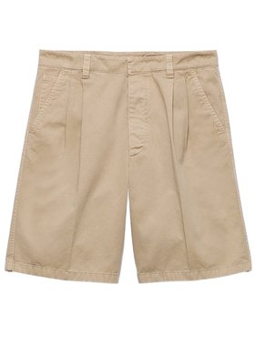 PRADA 男士短裤 SPH34316FTSOOOF0065 SS2025 棕色