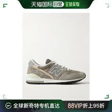香港直邮潮奢 New Balance  男士 996 绒面革网纱运动鞋 U996GR