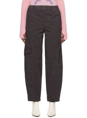 潮奢 GANNI 甘尼 女士 灰色 Curve 长裤 F8191