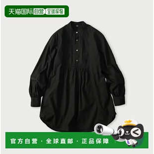 日本直邮45R 巴蒂斯特面料 立领褶裥 衬衫