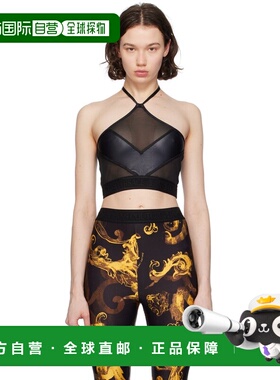 1h可退 香港直邮versace 范思哲 女士 黑色拼接上装 E76HAM209EJ0